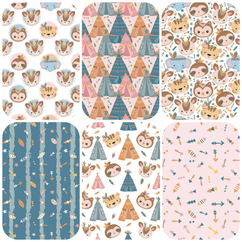 Devonstone Boho Baby Animals Fabric Bundle