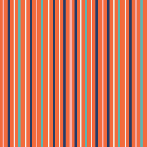 Devonstone Vacation Stripe Orange Aqua DV6246