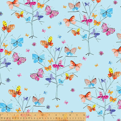 Super Sale Tree of Life Butterflies Sky Blue 50988-2