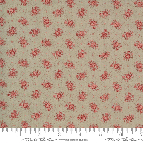 Fabric Remnant- Moda Jardin De Fleurs Floral Roche 99cm