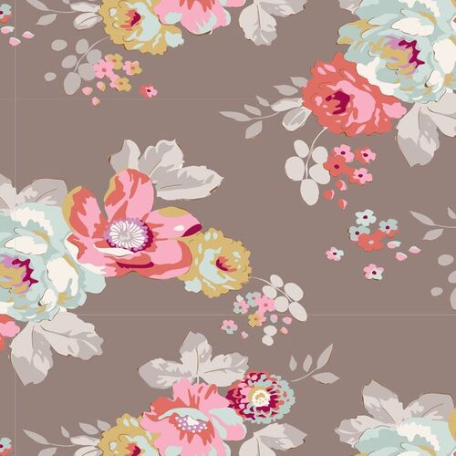 Fabric Remnant-Tilda Maple Farm Pauline Floral Umber 93cm