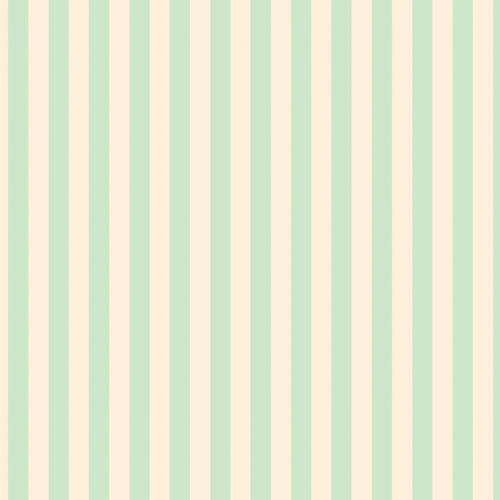 Fabric Remnant-	 Little Wren Cottage Stripe Mint 98cm