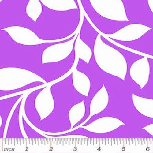 Fabric Remnant -Vine Floral Backing Purple Wideback 39cm