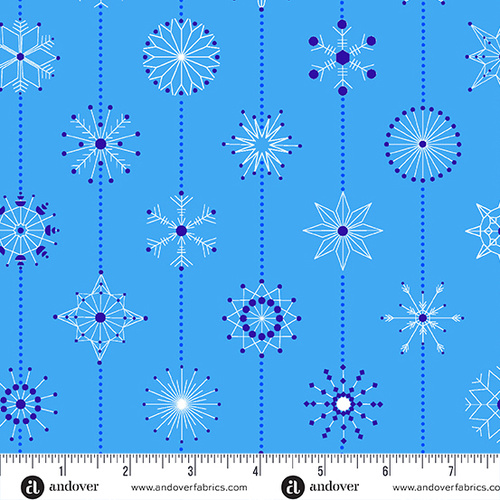 Century Prints Deco Frost Snowflakes Frost Blue CS1114B