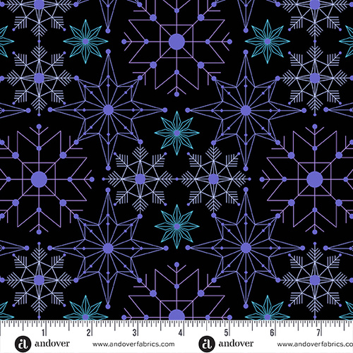 Century Prints Deco Frost Crystalize Inclement Black CS-1113-K