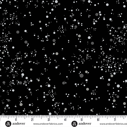 Century Prints Deco Frost Spots Snowfall Squall Black CS-1112-K