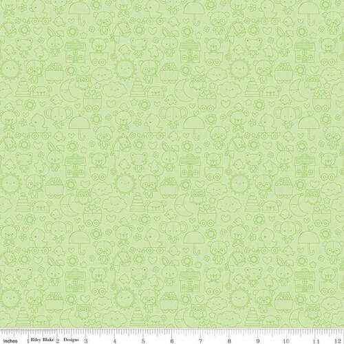 Bundle of Joy Baby Animals Tone on Tone C15293-GREEN