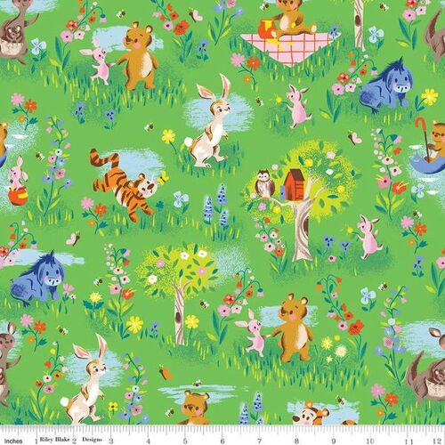 100 Aker Woods Winnie & Friends Main C15170-GREEN