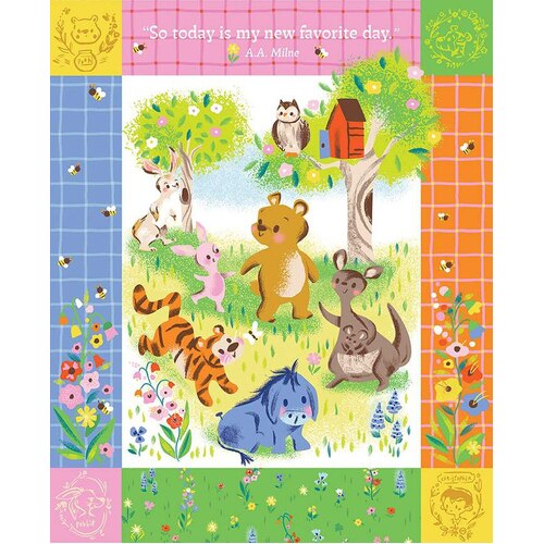 100 Aker Woods Winnie & Friends 36" Quilt Panels