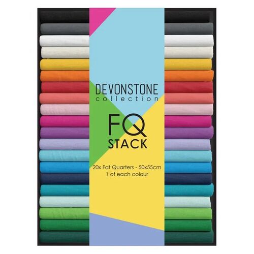 Devonstone Fat Quarter Stack Solids Rainbow DVFQ0001