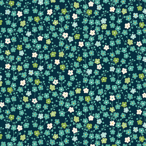 Fabric Remnant-	 Michiko Blossom Oriental Floral 92cm