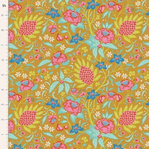 Fabric Remnant -	 Tilda Bloomsville Flowertangle Floral 54cm