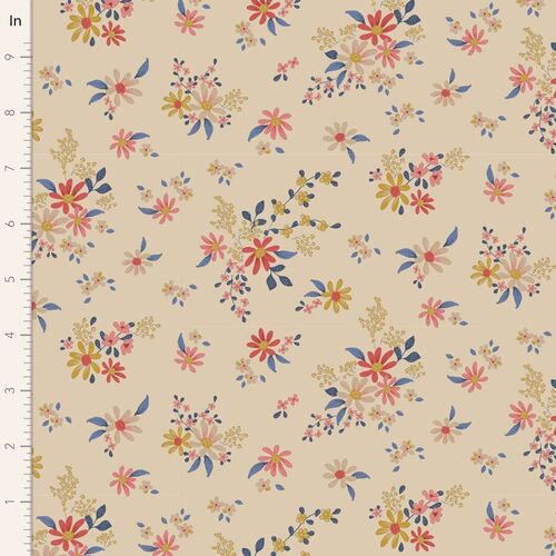 Fabric Remnant - Tilda Chic Escape Daisyfield Basics 65cm