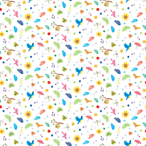 Animal Kingdom Digital Mini Motifs White Y3926-1