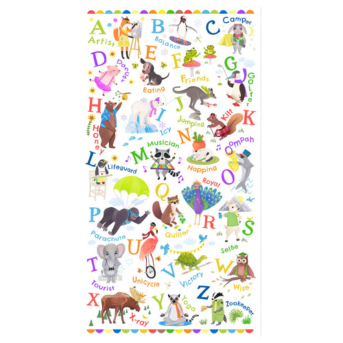 Animal Kingdom Digital I Spy 24" Animal Alphabet Panel Y3921-1 