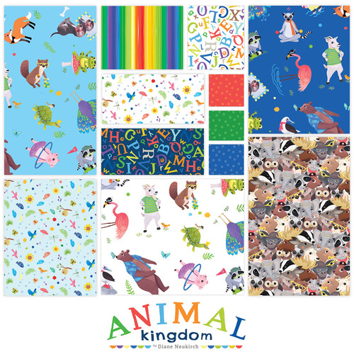 Animal Kingdom I Spy Fabric 1/2 Metre Bundle