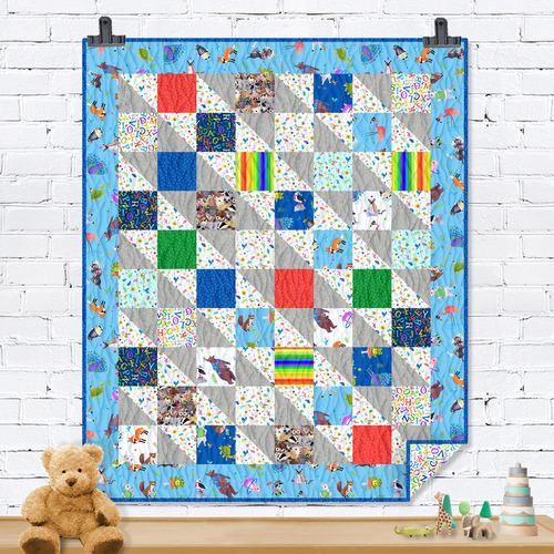 Animal Kingdom I Spy Novelty Carfree Quilt Kit