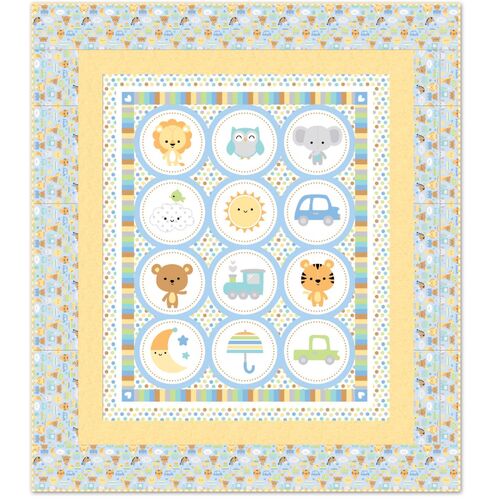 Special Delivery Baby Animals Quilt Panel Kit