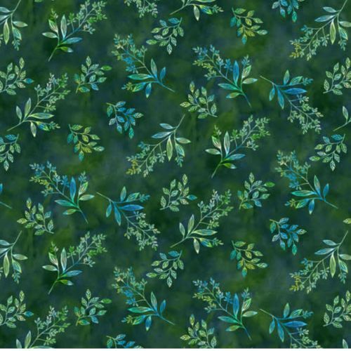 Fairytale Forest Sprigs Tonal Green 3017-66 