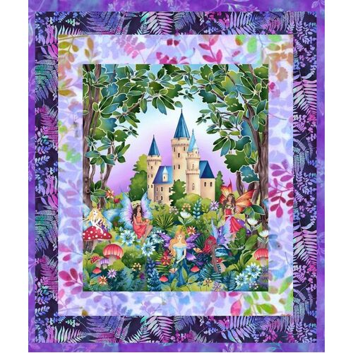 Fairytale Forest Fairies Quilt Panel Kit