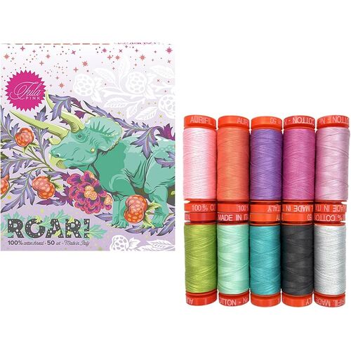 Aurifil Designer Collection ROAR by Tula Pink 100% Cotton Thread Box