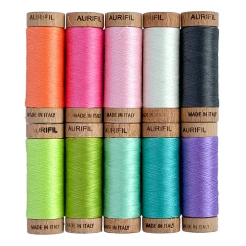 Aurifil Tula Pink Untamed 80wt + Neon 100% Cotton Thread Box