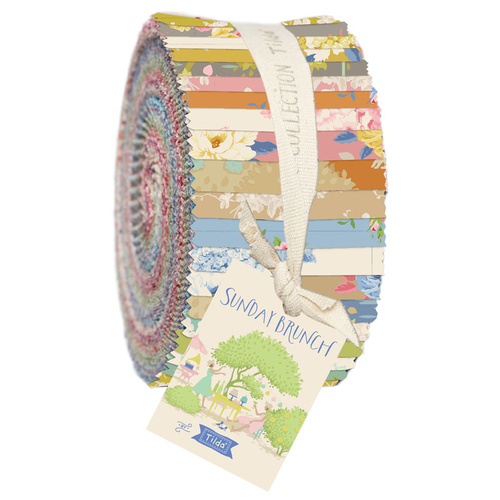 Tilda Sunday Brunch 2.5" Fabric Strips Jelly Roll