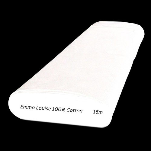 Emma Louise Quilters Japanese Solid Homespun White 15m BOLT 