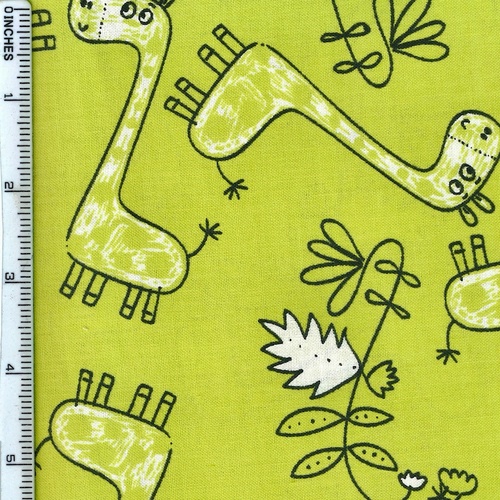 Super Sale  Safari Scribble Girraffes Green FT11382