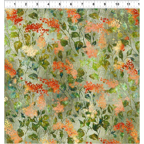 Super Sale Halcyon Vine Floral  Orange 6HN-1