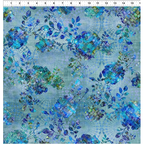 Super Sale Halcyon Rose Floral Blue 2HN-2