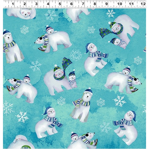 Super Sale Snowville Polar Bears Aqua Y3278-33 