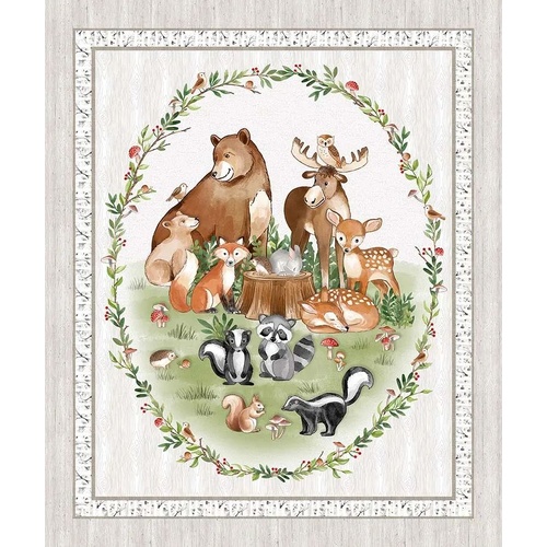 Super Sale Woodland Adventures Animals 36" Quilt Panel DP25261-92