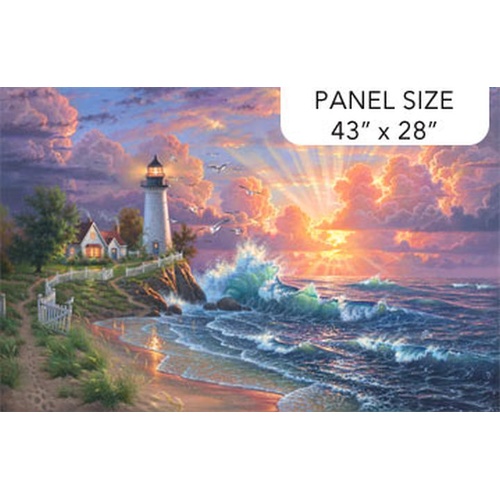 Super Sale Safe Harbor Ocean Lighthouse 28" Panel DP24960-54