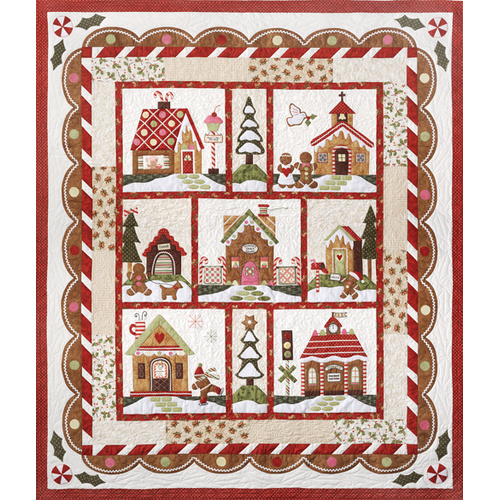 Christmas Gingerbread Village BOM Pattern Set