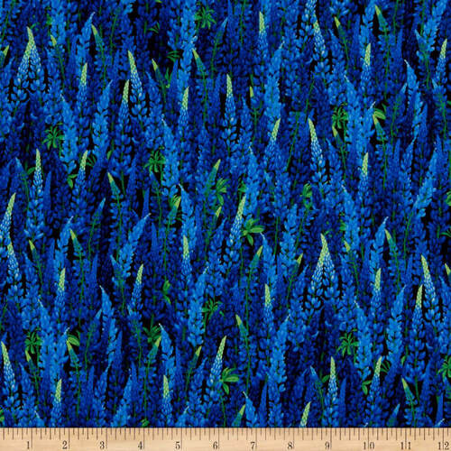 * SALE *	Wild Meadow Blue Bonnets 7074  Per Metre