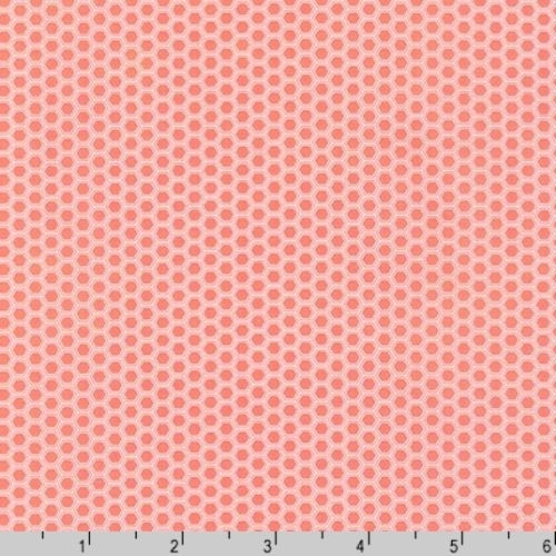 * SALE *	Bees Knees Honeycomb Hexi Coral 19642-143 Per Metre