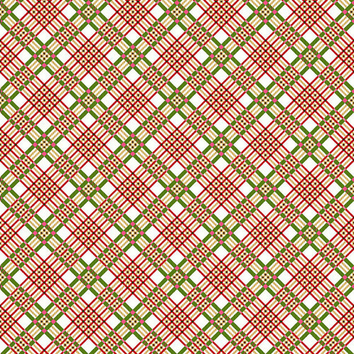 Fabric Remnant-Winter Garden Christmas Plaid 82cm