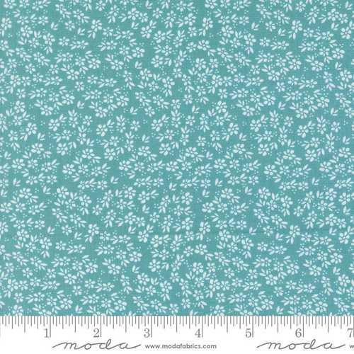 Moda Laguna Sunrise Harbor Floral Teal 37685 18