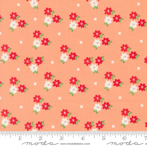 Moda Laguna Sunrise Morning Glory Florals Cantaloupe 37682 13