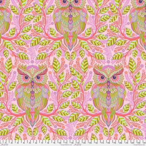 Tula Pink Full Moon Forest  II Hootie Patootie Owls PWTP244.Honey