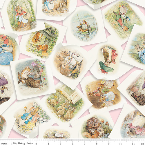 Peter Rabbit & Friends Beatrix Potter Main Characters C15860 Pink