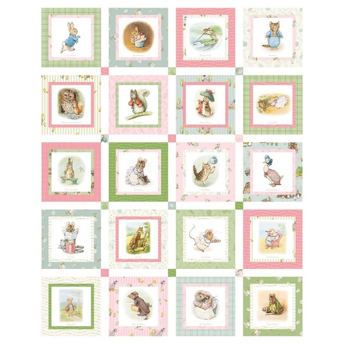 Peter Rabbit & Friends 36" Quilt Cot Blocks C15868-PANEL