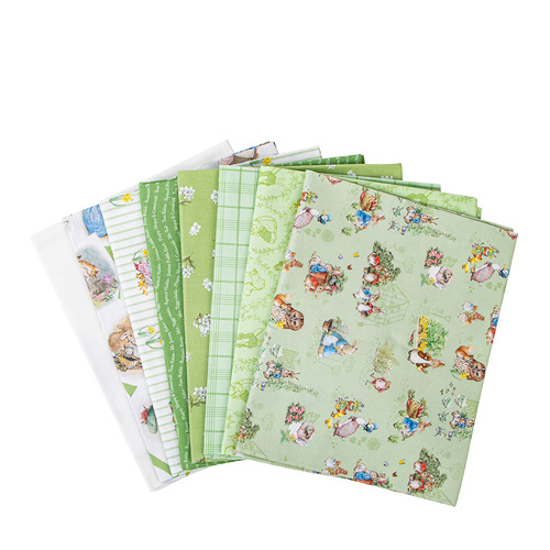 Peter Rabbit & Friends Beatrix Potter Fat Quarter FQ Bundle Green