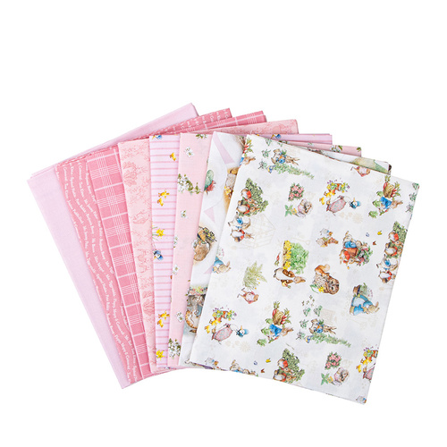 Peter Rabbit & Friends Beatrix Potter Fat Quarter FQ Bundle Pink