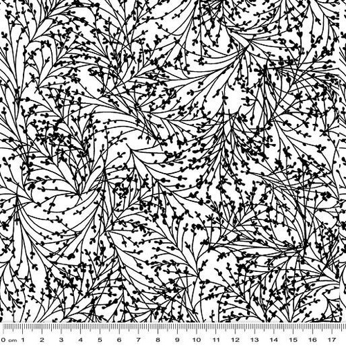 Fabric Remnant -	Night & Day Tossed Sprigs 50cm