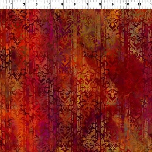 Fabric Remnant -Tapestry Digital Stripe Spice 51cm