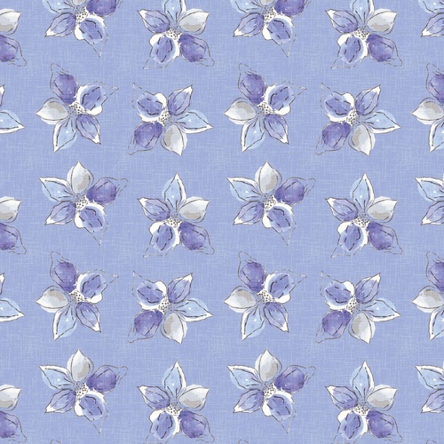 Super Sale Country Gardens Floral Periwinkle DV6328