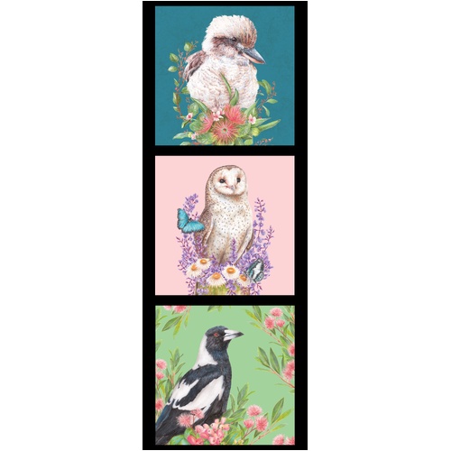 Kayla Reay Kookaburra, Owl, Magpie Panel DV6456