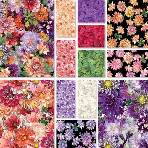 Tina's Garden Floral  5" Stacker Charm Squares SQ0395 